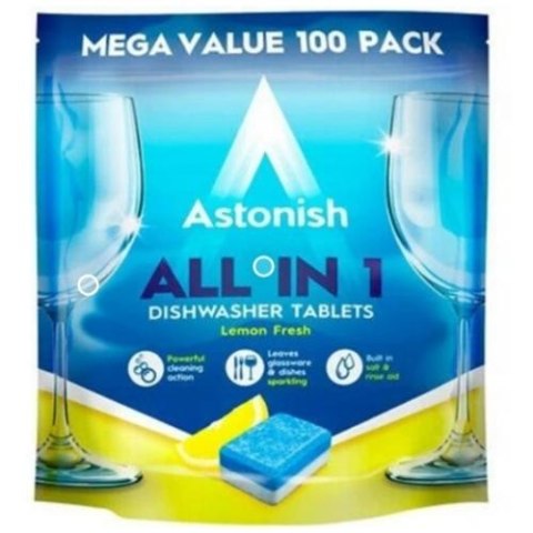 ASTONISH Tabletki do zmywarki All in One 100szt (Wielka Brytania) ASTONISH Tabletki do zmywarki All in One 100szt (Wielka Brytania)