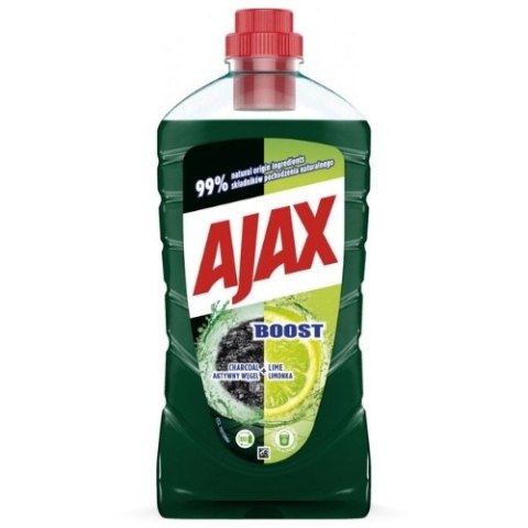 Ajax Płyn Uniwersalny do Podłóg Boost Charcoal Lime Aktywny Węgiel Limonka 1l Ajax Płyn Uniwersalny do Podłóg Boost Charcoal Lime Aktywny Węgiel Limonka 1l