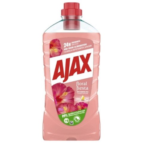Ajax Płyn Uniwersalny do Podłóg Floral Fiesta z Olejkami Eterycznymi Hibiskus 1l Ajax Płyn Uniwersalny do Podłóg Floral Fiesta z Olejkami Eterycznymi Hibiskus 1l