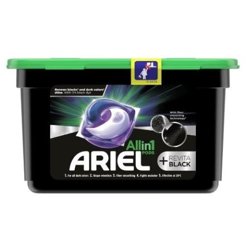 Ariel All in1 kapsułki do prania czarnych 10 szt (Niemcy) Ariel All in1 kapsułki do prania czarnych 10 szt (Niemcy)