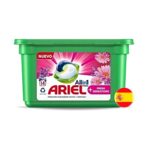 Ariel Kapsułki do Prania 3w1 Uniwersalne Fresh Sensation 14 szt. (Hiszpania) Ariel Kapsułki do Prania 3w1 Uniwersalne Fresh Sensation 14 szt. (Hiszpania)