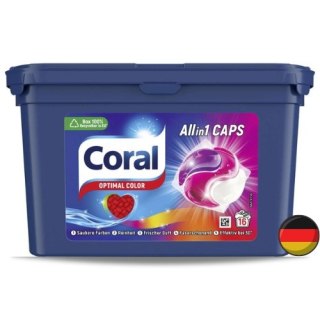 Coral All in 1 Kapsułki do Prania Koloru 18 szt. (Niemcy)