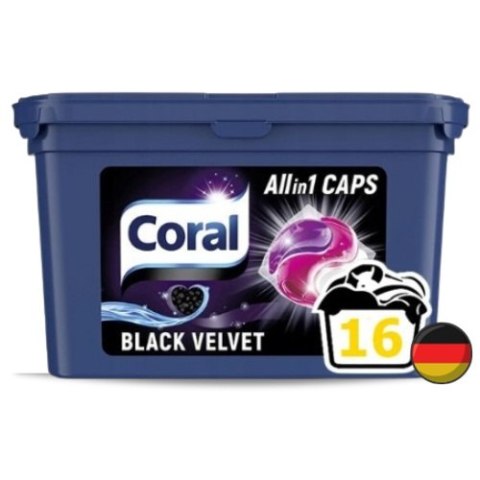 Coral Black Velvet Kapsułki do Prania Czarnego 16 szt. (Niemcy) Coral Black Velvet Kapsułki do Prania Czarnego 16 szt. (Niemcy)