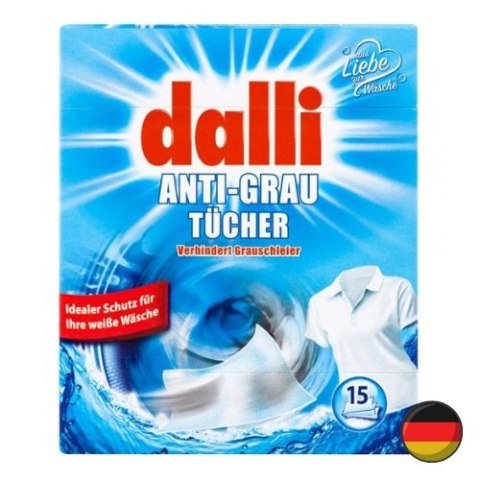 Dalli Chusteczki Wybielające do Prania 15 szt (Niemcy) Dalli Chusteczki Wybielające do Prania 15 szt (Niemcy)
