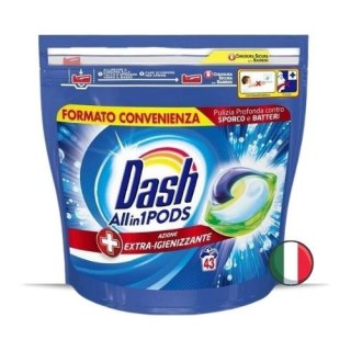 Dash 3w1 Extra Hygiene Uniwersalne Kapsułki do Prania 43 szt. (Włochy)