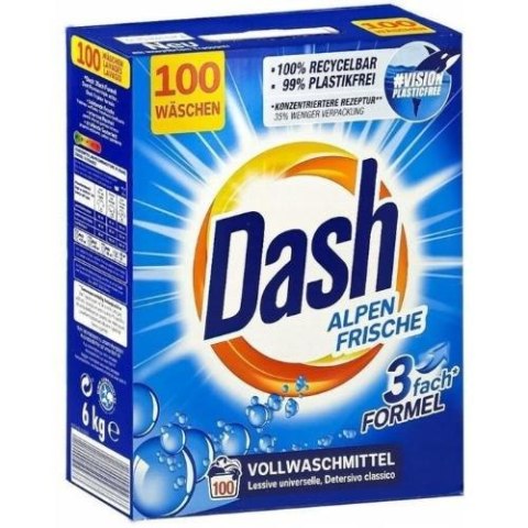 Dash Alpen Frische Proszek do Prania Niemiecki 100 prań Dash Alpen Frische Proszek do Prania Niemiecki 100 prań