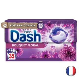 Dash Bouquet Floral Uniwersalne Kapsułki do Prania Kwiatowe 35 szt. (Francja)