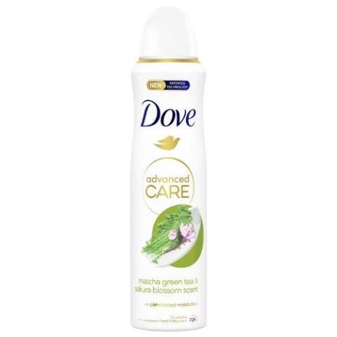 Dove Advanced Care Antyperspirant Damski w Sprayu Zielona Herbata Kwiat Wiśni 72h 150 ml Dove Advanced Care Antyperspirant Damski w Sprayu Zielona Herbata Kwiat Wiśni 72h 150 ml