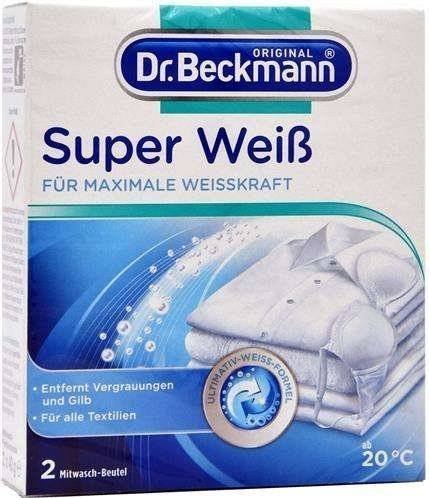 Dr Beckmann Super Weiss Wybielacz 2 x 40 g (Niemcy) Dr Beckmann Super Weiss Wybielacz 2 x 40 g (Niemcy)