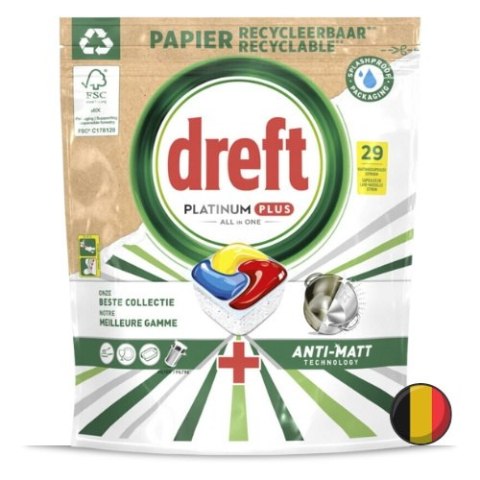 Dreft Platinum Plus All in 1 Kapsułki do Zmywarki Cytrynowe 29 szt. (Belgia) Dreft Platinum Plus All in 1 Kapsułki do Zmywarki Cytrynowe 29 szt. (Belgia)