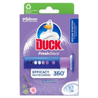 Duck Fresh Discs Żelowe Krążki Lawenda Urządzenie + Zapas 6 szt.