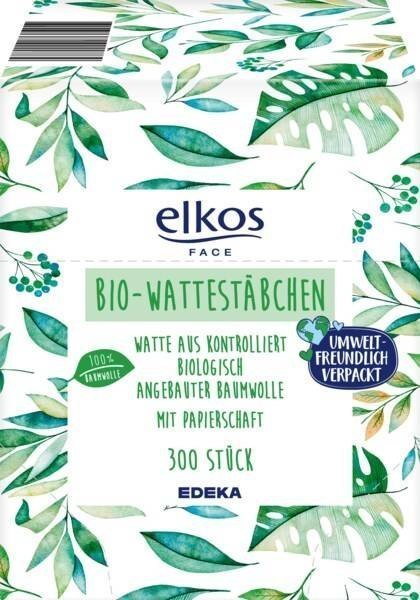 Elkos Patyczki z Organicznej Bawełny 300 szt. (Niemcy) Elkos Patyczki z Organicznej Bawełny 300 szt. (Niemcy)