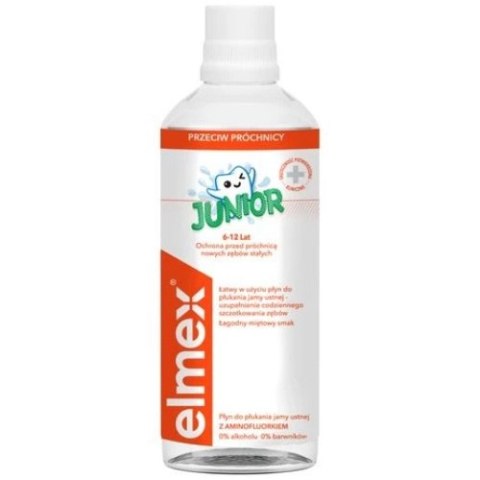 Elmex Junior Płyn do Płukania Jamy Ustnej Zębów dla Dzieci 400 ml Elmex Junior Płyn do Płukania Jamy Ustnej Zębów dla Dzieci 400 ml