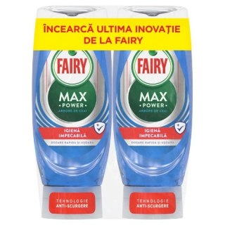 Fairy Max Power Antybakteryjny Płyn do Mycia Naczyń Zestaw 2 x 450 ml = 900 ml