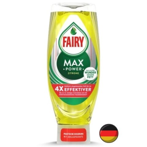 Fairy Max Power Skoncentrowany Płyn do Mycia Naczyń Cytrynowy 545 ml (Niemcy) Fairy Max Power Skoncentrowany Płyn do Mycia Naczyń Cytrynowy 545 ml (Niemcy)