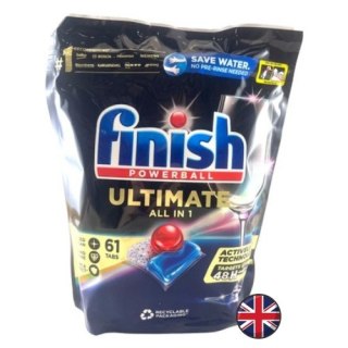 Finish Powerball Ultimate All in 1 Tabletki do Zmywarki 61 szt (Wielka Brytania)
