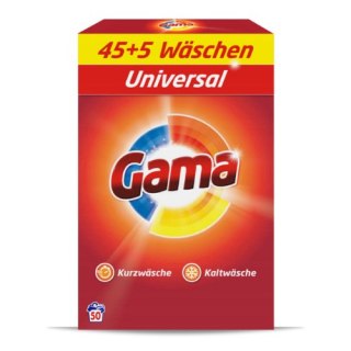 Gama (Vizir) Uniwersalny Proszek do Prania 50 prań (Niemcy)
