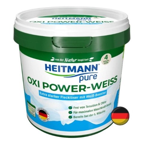 Heitmann Pure Oxi Power Weiss Odplamiacz w Proszku do Białego 500 g (Niemcy) Heitmann Pure Oxi Power Weiss Odplamiacz w Proszku do Białego 500 g (Niemcy)