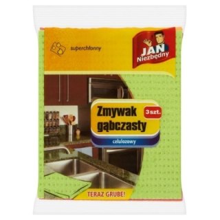 Jan Niezbędny Ścierka Gąbczasta Zmywak Superchłonny Celulozowy 3 szt.