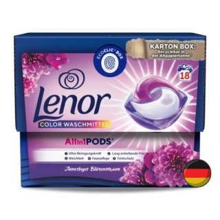 Lenor Amethyst Blütentraum Kapsułki do Prania Koloru All in One 18 szt. (Niemcy)