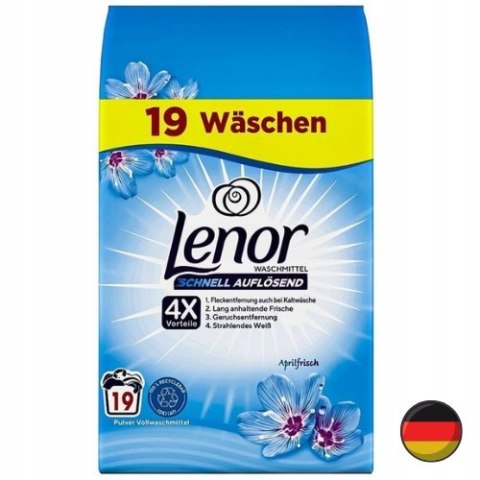 Lenor Aprilfrisch Niebieski Proszek do Prania Uniwersalny 19 prań (Niemcy) Lenor Aprilfrisch Niebieski Proszek do Prania Uniwersalny 19 prań (Niemcy)