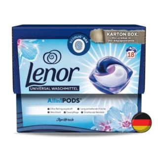 Lenor Aprilfrisch Uniwersalne Kapsułki do Prania All in One 18 szt. (Niemcy)
