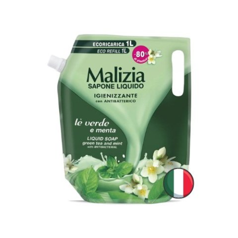 Malizia Te Verde e Menta Mydło do Rąk Zielona Herbata Mięta 1l (Włochy) Malizia Te Verde e Menta Mydło do Rąk Zielona Herbata Mięta 1l (Włochy)