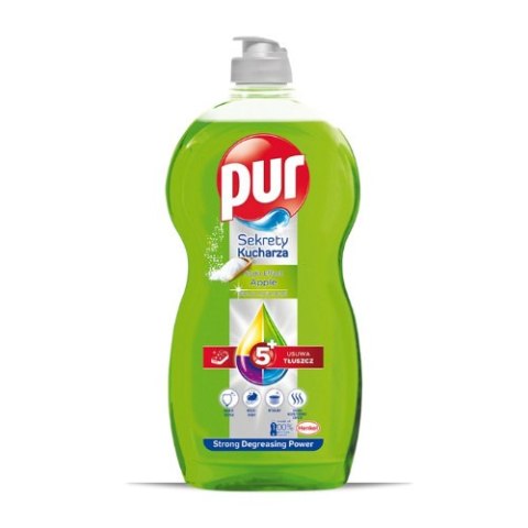 PUR Płyn do Mycia Naczyń Zielony Apple Jabłkowy Soda Effect Sekrety Kucharza 1,2 l PUR Płyn do Mycia Naczyń Zielony Apple Jabłkowy Soda Effect Sekrety Kucharza 1,2 l
