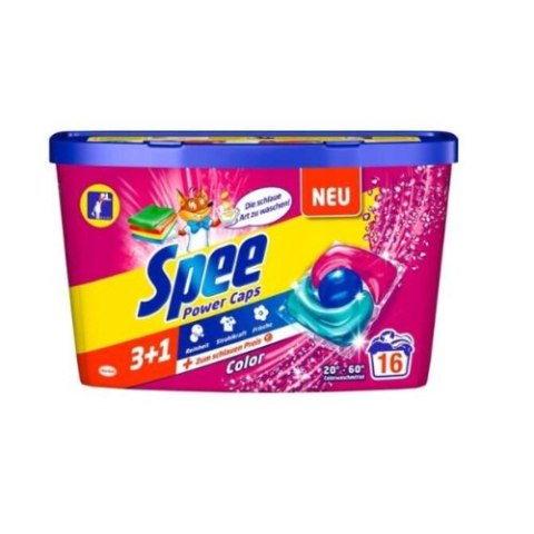 SPEE Power Caps Kapsułki do Prania Kolor 16 szt. (Niemcy) SPEE Power Caps Kapsułki do Prania Kolor 16 szt. (Niemcy)