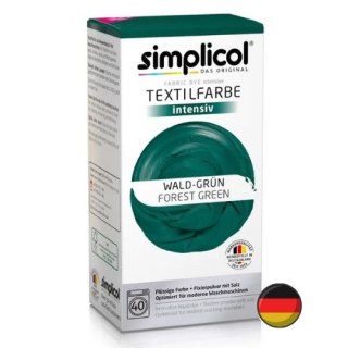 Simplicol Niemiecki Leśna Zieleń Barwnik Do Tkanin Wald Grun (Niemcy)