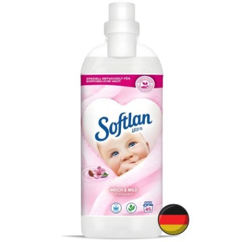 Softlan Weich&Mild Biały Płyn do Płukania Delikatny 45 prań (Niemcy) Softlan Weich&Mild Biały Płyn do Płukania Delikatny 45 prań (Niemcy)