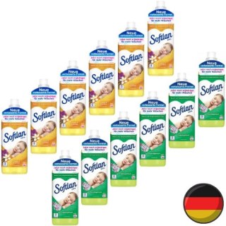 Softlan Zestaw Płyn do Płukania Tkanin 12 x 45 = 540 prań (Niemcy)