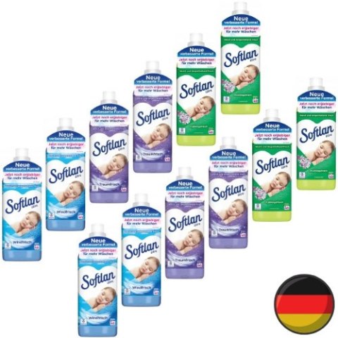 Softlan Zestaw Płyn do Płukania Tkanin 12 x 45 = 540 prań (Niemcy) Softlan Zestaw Płyn do Płukania Tkanin 12 x 45 = 540 prań (Niemcy)