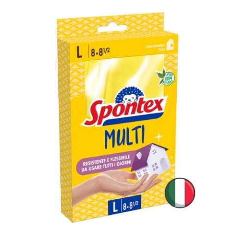 Spontex Rękawice Gospodarcze do Sprzątania Wytrzymałe L (Włochy) Spontex Rękawice Gospodarcze do Sprzątania Wytrzymałe L (Włochy)