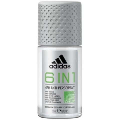 Adidas Men 6w1 Antyperspirant dla Mężczyzn w Rolce Roll-on Kulka 48h 50 ml Adidas Men 6w1 Antyperspirant dla Mężczyzn w Rolce Roll-on Kulka 48h 50 ml