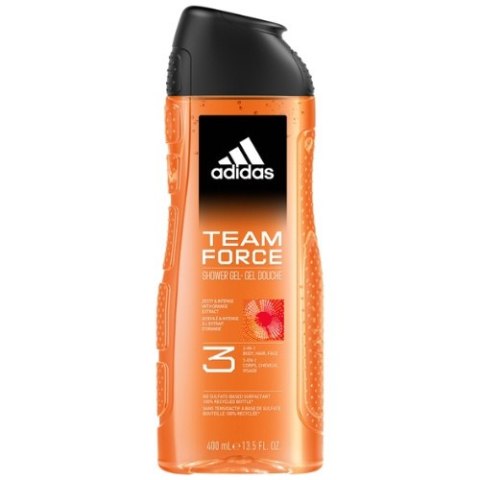 Adidas Men Team Force 3w1 Żel pod Prysznic dla Mężczyzn 400 ml Adidas Men Team Force 3w1 Żel pod Prysznic dla Mężczyzn 400 ml