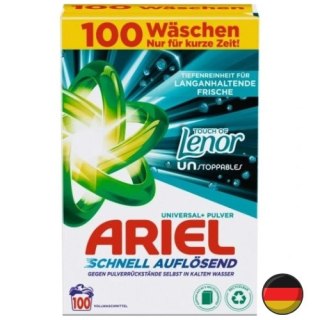 Ariel Touch of Lenor Uniwersalny Proszek do Prania 100 prań (Niemcy)