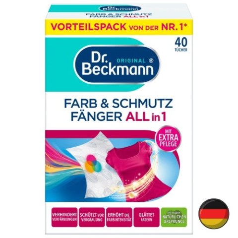 Dr Beckmann Chusteczki Wyłapujące Brud i Kolor 40 szt. (Niemcy) Dr Beckmann Chusteczki Wyłapujące Brud i Kolor 40 szt. (Niemcy)