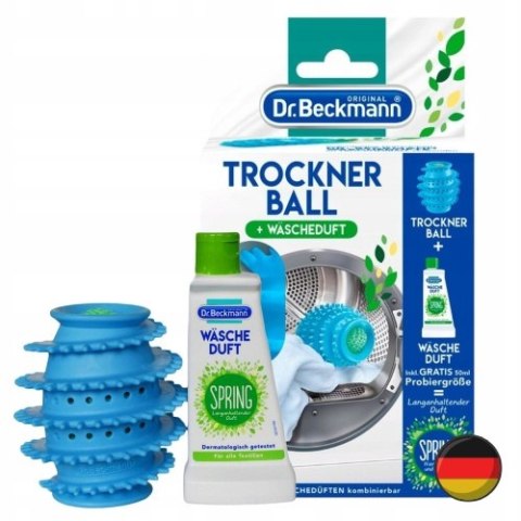 Dr Beckmann Kula do Suszarki Pralki + Zapach Perfumy Spring Wiosna 50 ml Dr Beckmann Kula do Suszarki Pralki + Zapach Perfumy Spring Wiosna 50 ml