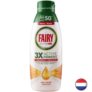 Fairy Platinum Żel do Zmywarki Anti Odor Neutralizujący Zapachy 50 cykli (Holandia)