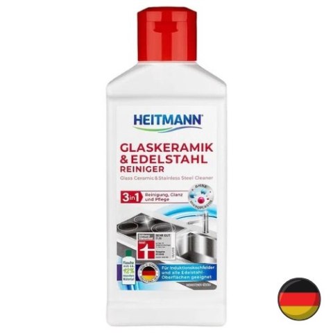 Heitmann Glaskeramik Mleczko do Czyszczenia Płyt Ceramicznych i Stali 250 ml (Niemcy) Heitmann Glaskeramik Mleczko do Czyszczenia Płyt Ceramicznych i Stali 250 ml (Niemcy)