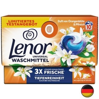 Lenor Orangenblut Pfirsich Uniwersalne Kapsułki do Prania Kwiat Pomarańczy 10 szt. (Niemcy)