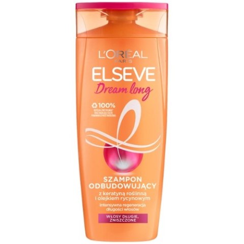 Loreal Paris Elseve Dream Long Szampon Odbudowujący Włosy z Keratyną 400 ml Loreal Paris Elseve Dream Long Szampon Odbudowujący Włosy z Keratyną 400 ml