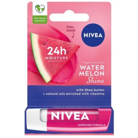 Nivea Watermelon Shine Pomadka do Ust Nawilżająca Pielęgnująca 4,8g Nivea Watermelon Shine Pomadka do Ust Nawilżająca Pielęgnująca 4,8g