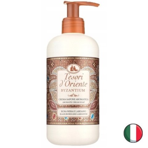 Tesori d'Oriente Bizancjum Kremowe Mydło w Płynie Czarna Róża Żywica 300 ml (Włochy) Tesori d'Oriente Bizancjum Kremowe Mydło w Płynie Czarna Róża Żywica 300 ml (Włochy)