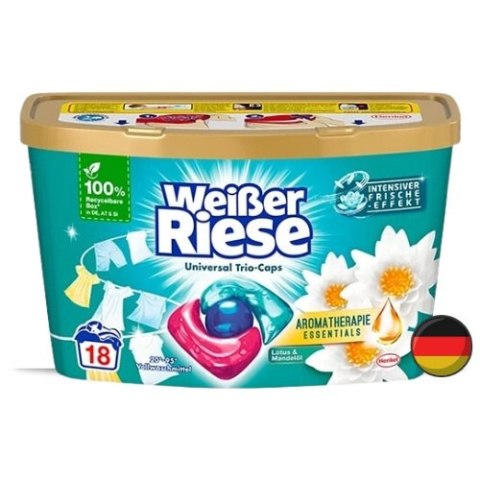 Weiser Riese Uniwersalne Kapsułki 3w1 Aromaterapia Lotos Olejek Migdałowy 18 szt. (Niemcy) Weiser Riese Uniwersalne Kapsułki 3w1 Aromaterapia Lotos Olejek Migdałowy 18 szt. (Niemcy)
